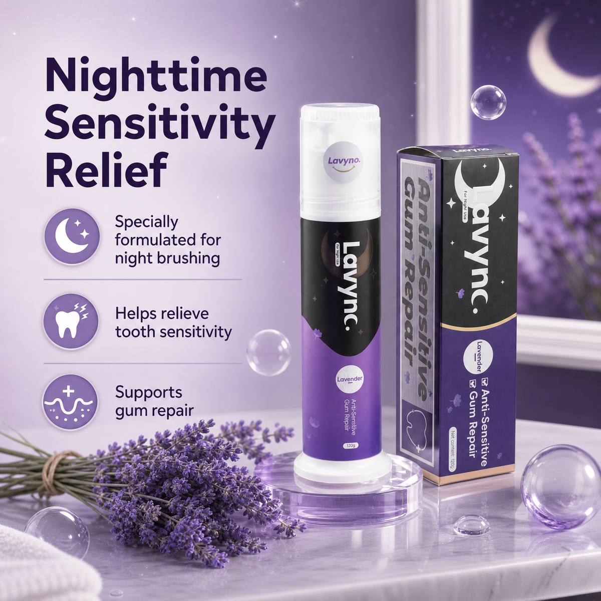 LAVYNO Day & Night Toothpaste Duo
